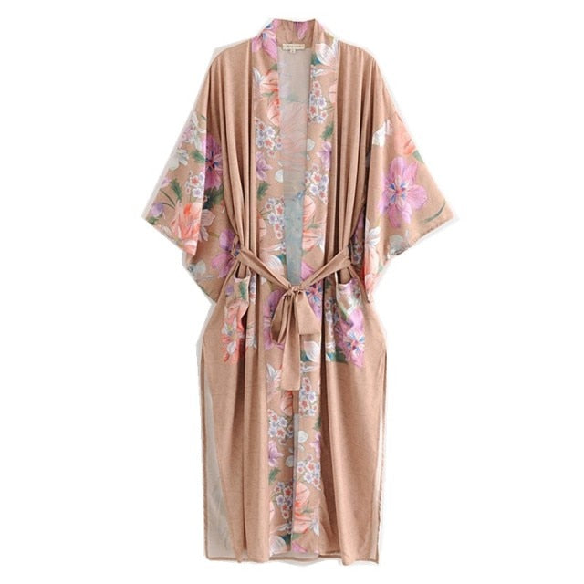 Flower Print Kimono