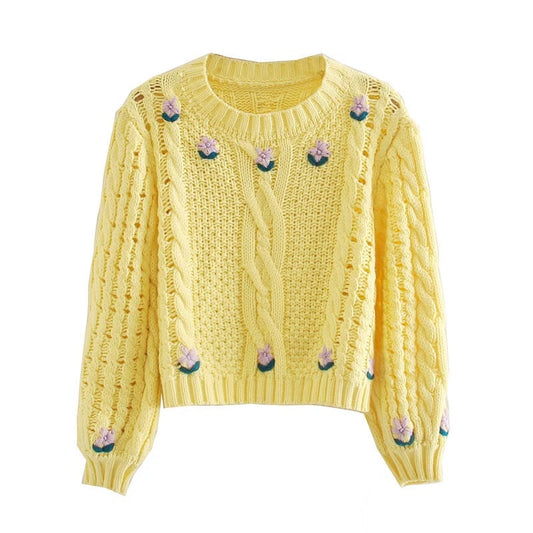 French  Embroidery Sweater