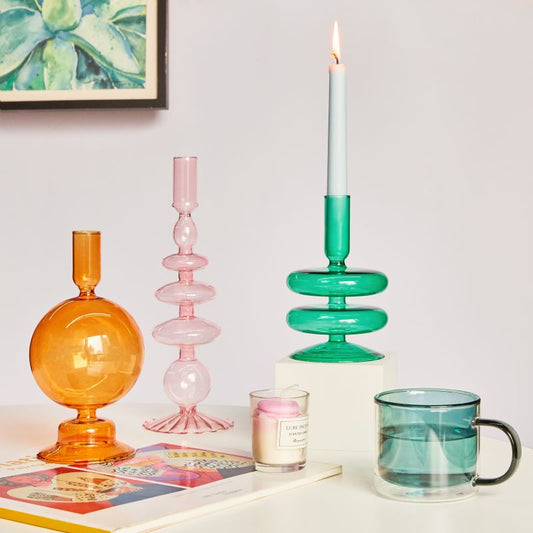 Glass Candle Holder