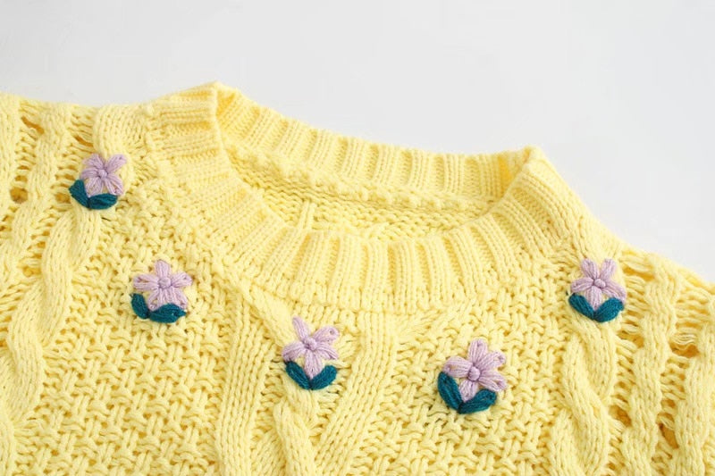 French  Embroidery Sweater