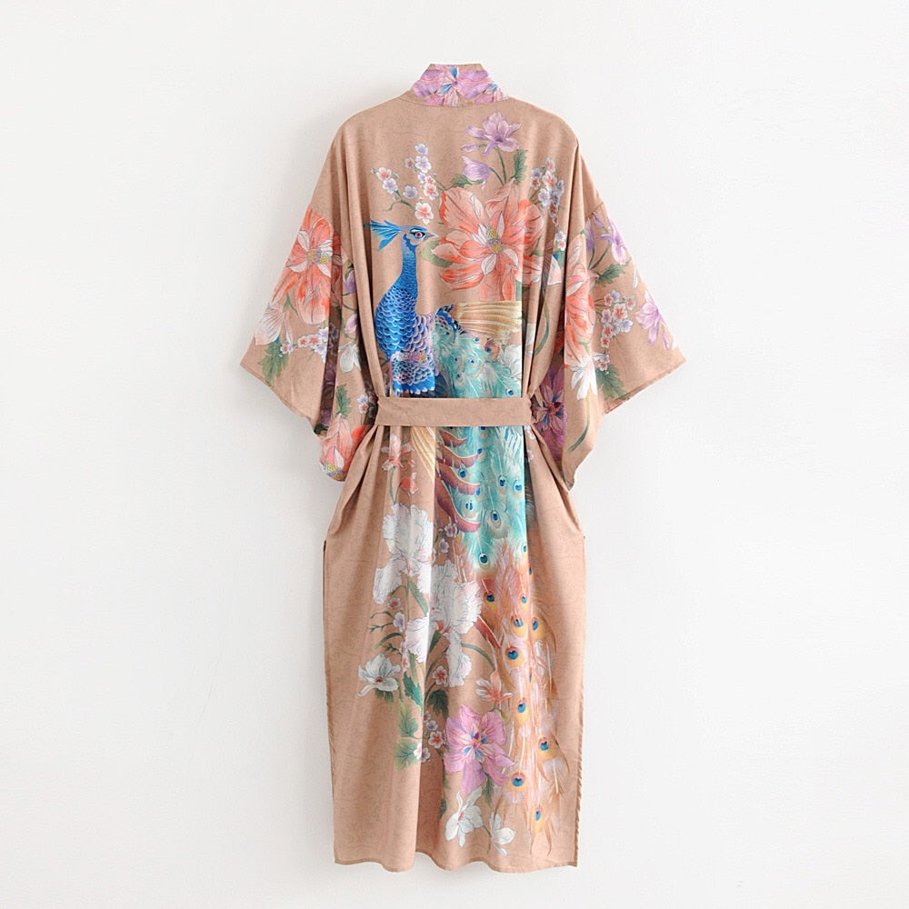 Flower Print Kimono