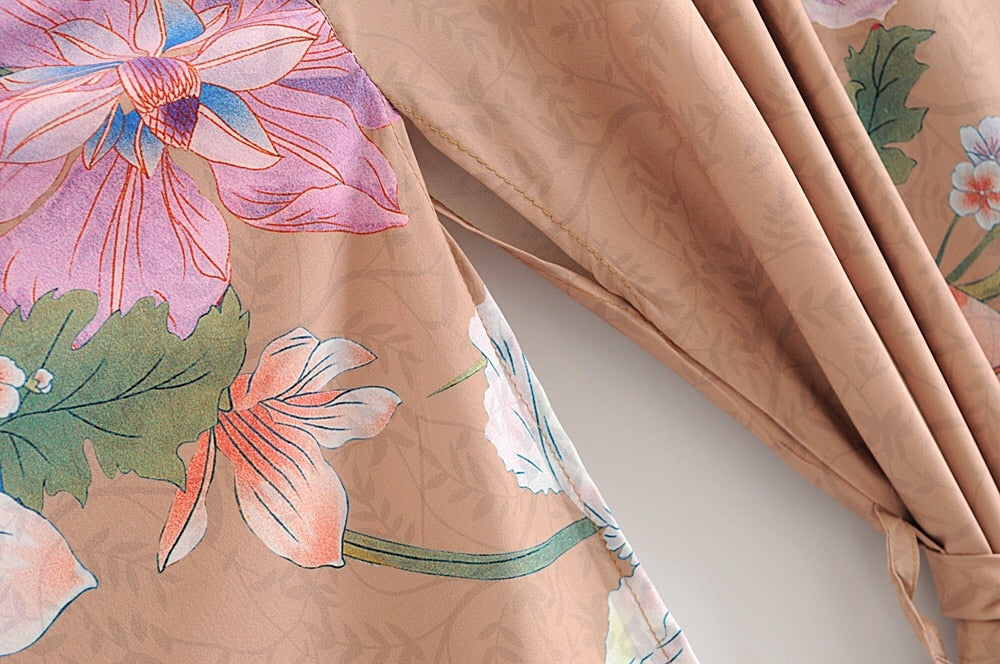 Flower Print Kimono