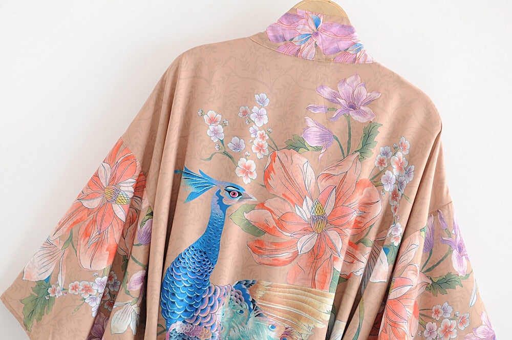 Flower Print Kimono