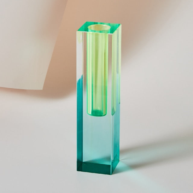 Rainbow Acrylic Glass Vase