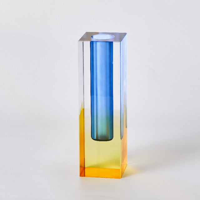 Rainbow Acrylic Glass Vase