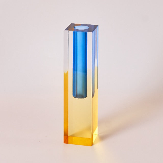 Rainbow Acrylic Glass Vase