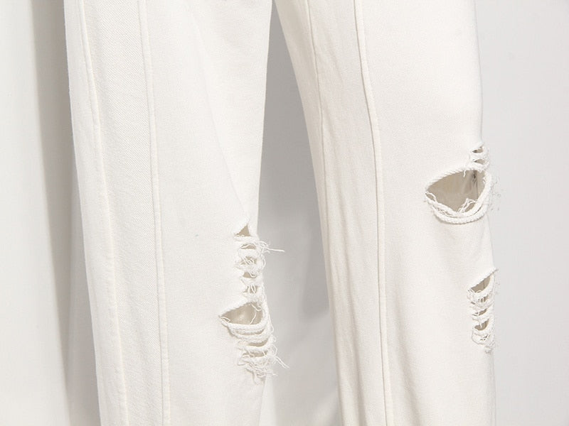 Hole Tassel Pants